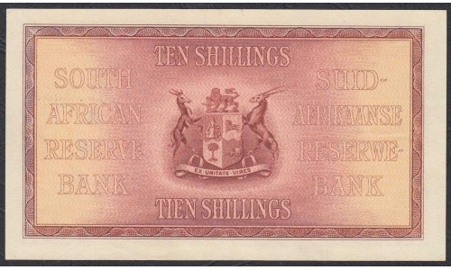 ЮАР 10 шиллингов 1945 - 47 года (SOUTH AFRICA  10 shillings 1945 - 47) P82е:  XF/aUNC