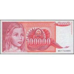 Югославия 100000 динар 1989 (Yugoslavia 100000 dinars 1989) P 97 : Unc