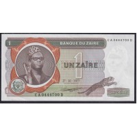Заир 1 заир 1977 год (ZAIRE 1 zaire 1977) P 18b: UNC-