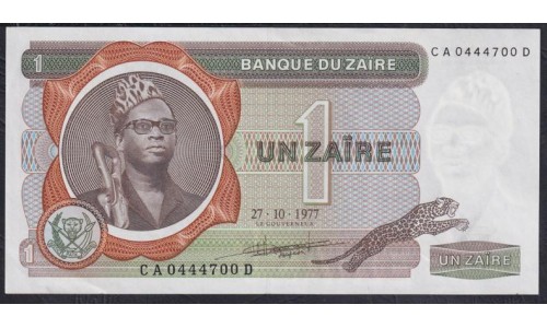 Заир 1 заир 1977 год (ZAIRE 1 zaire 1977) P 18b: UNC-