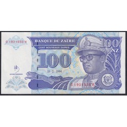 Заир 100 заиров 1994 год (ZAIRE 100 zaires 1994) P 58b: UNC