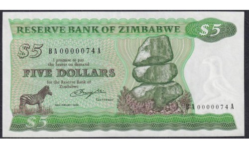 Зимбабве 5, 10, 20 долларов 1980 года, Солсбери, РЕДКОСТЬ! плюс 50 и 100 долларов 1994-1995 (ZIMBABWE 5 dollars 1980, Solisbury) P 2a, 3a, 4a, 8a, 9a: UNC-/UNC