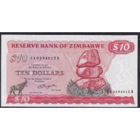 Зимбабве 10 долларов 1980 года, Солсбери (ZIMBABWE 10 dollars 1980, Solisbury) P 3a: UNC