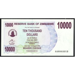Зимбабве 10000 долларов 2006 (ZIMBABWE 10000 dollars 2006) P 46a: UNC