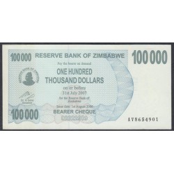 Зимбабве 100000 долларов 2006 (ZIMBABWE 100000 dollars 2006) P 48b : UNC