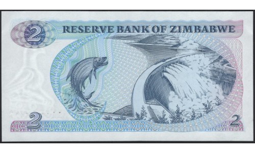 Зимбабве 2 доллара 1980 (ZIMBABWE 2 dollars 1980) P 1а : UNC