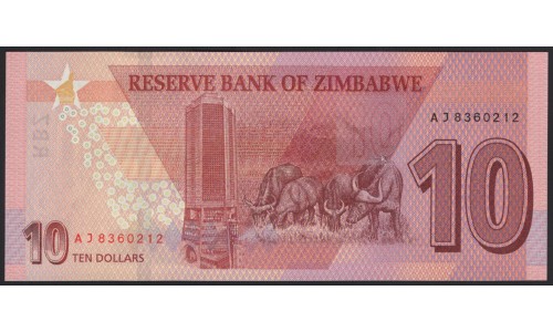 Зимбабве 10 долларов 2020 (ZIMBABWE 10 dollars 2020) P New : UNC