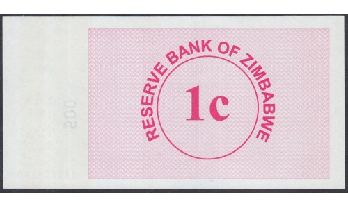 Зимбабве 1 цент 2006 год (ZIMBABWE 1 cent 2006 g.) P 33: UNC