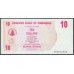 Зимбабве 10 долларов 2006 год (ZIMBABWE 10 dollars  2006 g.) P 39: UNC