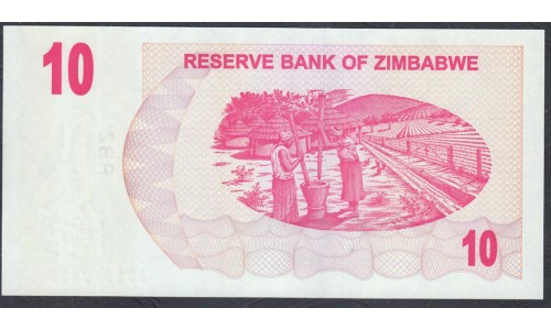 Зимбабве 10 долларов 2006 год (ZIMBABWE 10 dollars  2006 g.) P 39: UNC