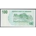 Зимбабве 100 долларов 2006 год (ZIMBABWE 100 dollars  2006) P 42: UNC