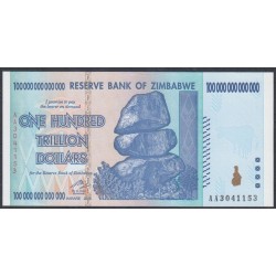 Зимбабве 100 триллионов долларов 2008 год (ZIMBABWE 100 trillion dollars  2008) P 91: UNC