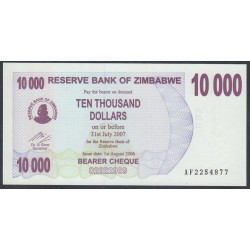 Зимбабве 10000 долларов 2006 (ZIMBABWE 10000 dollars 2006) P 46b: UNC