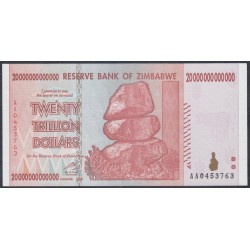 Зимбабве 20 триллионов долларов 2008 год (ZIMBABWE 20 trillion dollars  2008) P 89: UNC