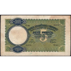 Албания 20 франгов (1939) (Albania 20 franga (1939)) P 6a : VF
