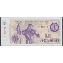 Албания 1 валютный лекё 1992 года  (Albania 1 Lek Valutё (= 50 Lekё) 1992) P 48A: UNC