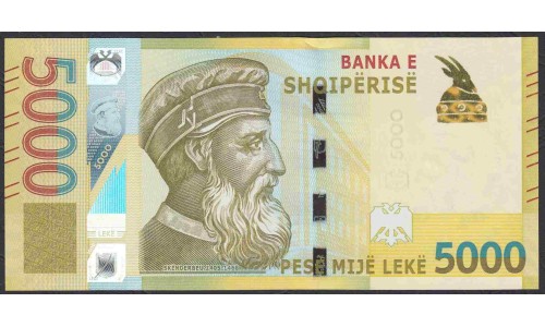 Албания 5000 лекё 2017 года  (Albania 5000 Lekё  2017) P 75с: UNC