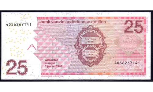 Нидерландские Антильские Острова 25 гульден 1998 (NETHERLANDS ANTILLES  25 Gulden 1998) P 29а : UNC