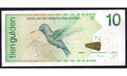 Нидерландские Антильские Острова 10 гульден 2011 (NETHERLANDS ANTILLES 10 Gulden 2011) P 28e : UNC