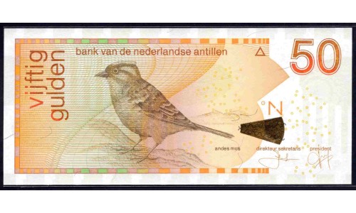 Нидерландские Антильские Острова 50 гульден 2012 (NETHERLANDS ANTILLES 50 Gulden 2012) P 30f : UNC