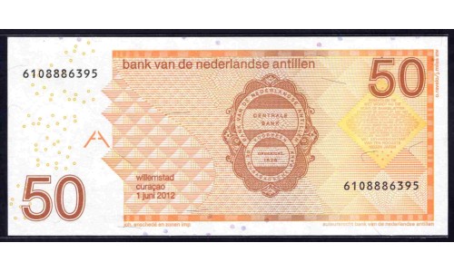 Нидерландские Антильские Острова 50 гульден 2012 (NETHERLANDS ANTILLES 50 Gulden 2012) P 30f : UNC