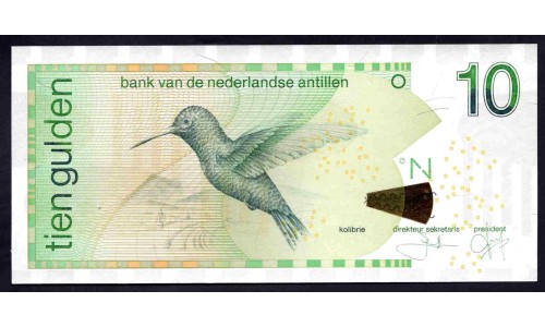 Нидерландские Антильские Острова 10 гульден 2012 (NETHERLANDS ANTILLES 10 Gulden 2012) P 28f : UNC