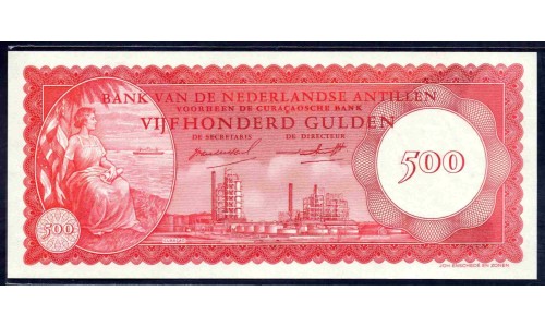 Нидерландские Антильские Острова 500 гульден 1962 (NETHERLANDS ANTILLES 500 Gulden 1962) P 7a : UNC