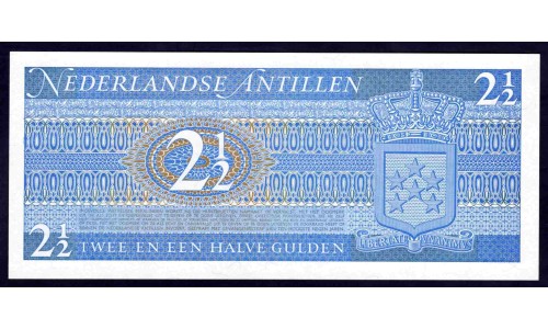 Нидерландские Антильские Острова 2 1/2 гульдена 1970 (NETHERLANDS ANTILLES  2½ Gulden 1970) P 21a : UNC