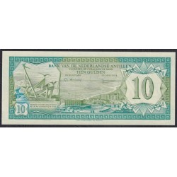 Нидерландские Антильские Острова 10 гульден 1979 года, РЕДКОСТЬ (NETHERLANDS ANTILLES 10 Gulden 1979) P 16а: UNC