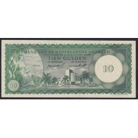 Нидерландские Антильские Острова 10 гульденов 1962 года, Редкость (NETHERLANDS ANTILLES 10 Gulden 1962) P 2: UNC