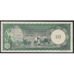 Нидерландские Антильские Острова 10 гульденов 1962 года, Редкость (NETHERLANDS ANTILLES 10 Gulden 1962) P 2: UNC