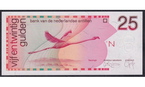 Нидерландские Антильские Острова 25 гульден 1994 (NETHERLANDS ANTILLES  25 Gulden 1994) P 24c: UNC