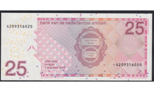 Нидерландские Антильские Острова 25 гульденов 2016 (NETHERLANDS ANTILLES 25 Gulden 2016) P 29i: UNC