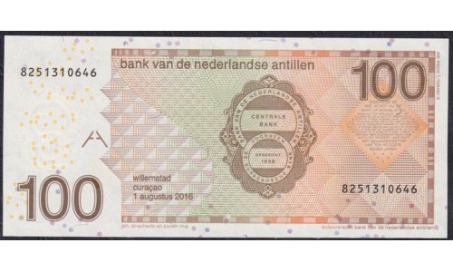 Нидерландские Антильские Острова 100 гульден 2016 (NETHERLANDS ANTILLES 100 Gulden 2016) P 31h: UNC