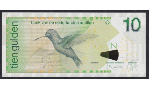 Нидерландские Антильские Острова 10 гульден 1998 (NETHERLANDS ANTILLES 10 Gulden 1998) P 28а : UNC