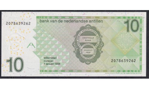 Нидерландские Антильские Острова 10 гульден 1998 (NETHERLANDS ANTILLES 10 Gulden 1998) P 28а : UNC