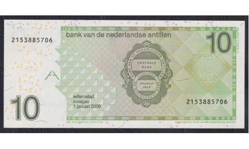 Нидерландские Антильские Острова 10 гульден 2006 (NETHERLANDS ANTILLES 10 Gulden 2006) P 28d: UNC
