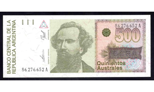 Аргентина 500 аустралей (1988-1990) (ARGENTINA 500 australes (1988-1990)) P 328b : UNC