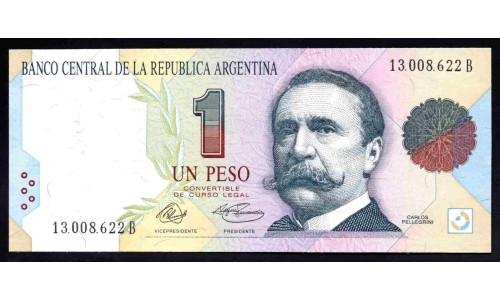 Аргентина 1 песо (1992-1994) (ARGENTINA 1 peso (1992-1994)) P 339a : UNC