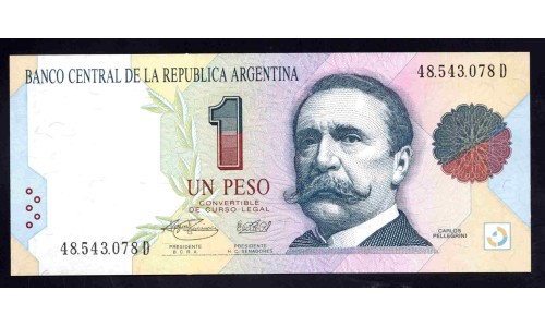 Аргентина 1 песо (1992-1994) (ARGENTINA 1 peso (1992-1994)) P 339b series D : UNC