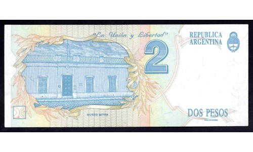 Аргентина 2 песо (1992-1997) (ARGENTINA 2 peso (1992-1997)) P 340b(1) series B : UNC