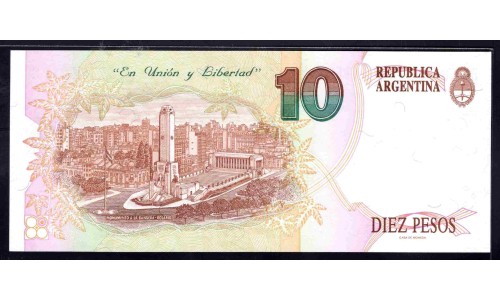 Аргентина 10 песо (1992-1997) (ARGENTINA 10 peso (1992-1997)) P 342b(1) series C : UNC