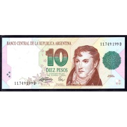 Аргентина 10 песо (1992-1997) (ARGENTINA 10 peso (1992-1997)) P 342b(1) series D : UNC