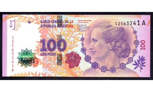 Аргентина 100 песо (2012) (ARGENTINA 100 peso (2012)) P 358a : UNC