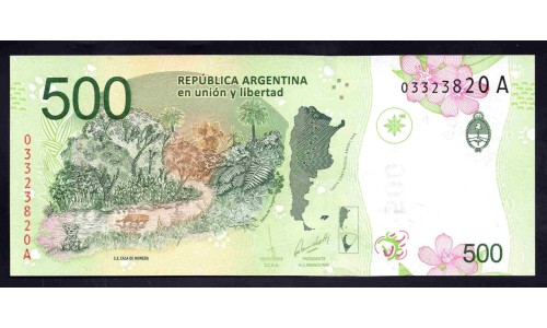 Аргентина 500 песо (2016) (ARGENTINA 500 peso (2016)) P 365 : UNC