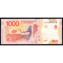 Аргентина 1000 песо (2017) (ARGENTINA 1000 peso (2017)) P 366 series A : UNC