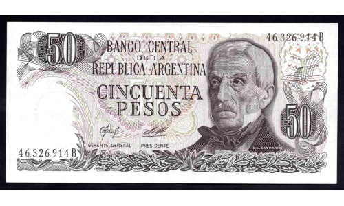 Аргентина 50 песо (1976-1978) (ARGENTINA 50 pesos (1976-1978)) P 301a : UNC-