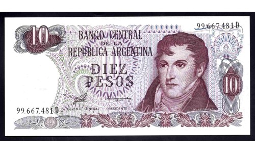 Аргентина 10 песо (1976) (ARGENTINA 10 pesos (1976)) P 300 : UNC