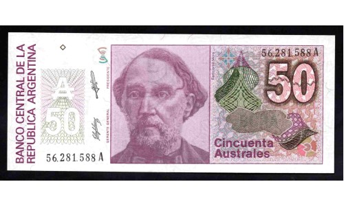 Аргентина 50 аустралей (1986-1989) (ARGENTINA 50 australes (1986-1989)) P 326b(2) : UNC