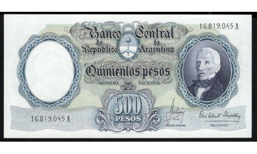 Аргентина 500 песо (1964-1969) (ARGENTINA 500 Pesos (1964-1969)) P 278(2): UNC